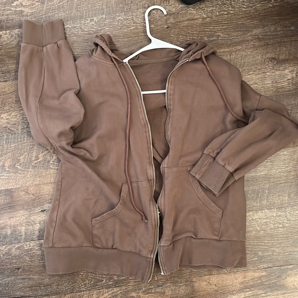 Brown Grunge Streetwear Basic Jacket